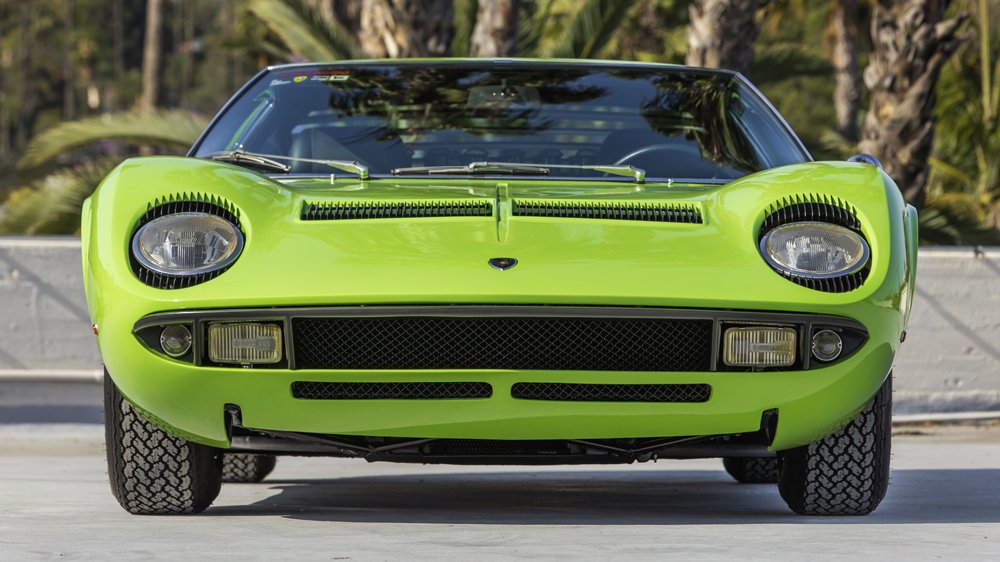 A 1969 Lamborghini Miura P400 S.