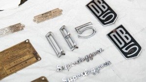 The disassembled 1964 Aston Martin DB5's bading