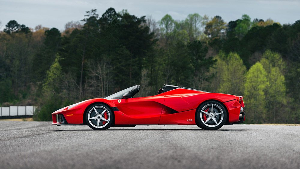 The 2017 Ferrari LaFerrari Aperta from the side