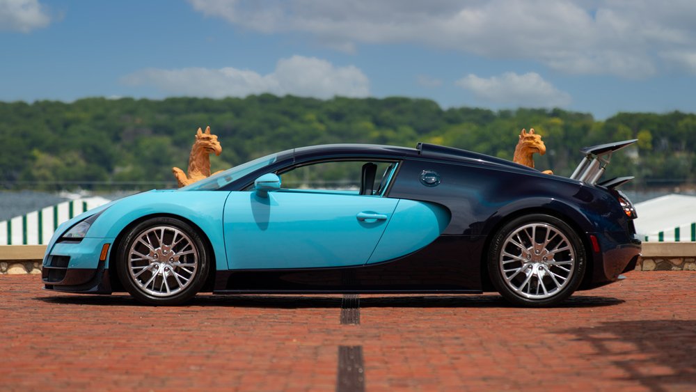 A 2014 Bugatti Veyron 16.4 Grand Sport Vitesse Jean-Pierre Wimille Legend Edition supercar.
