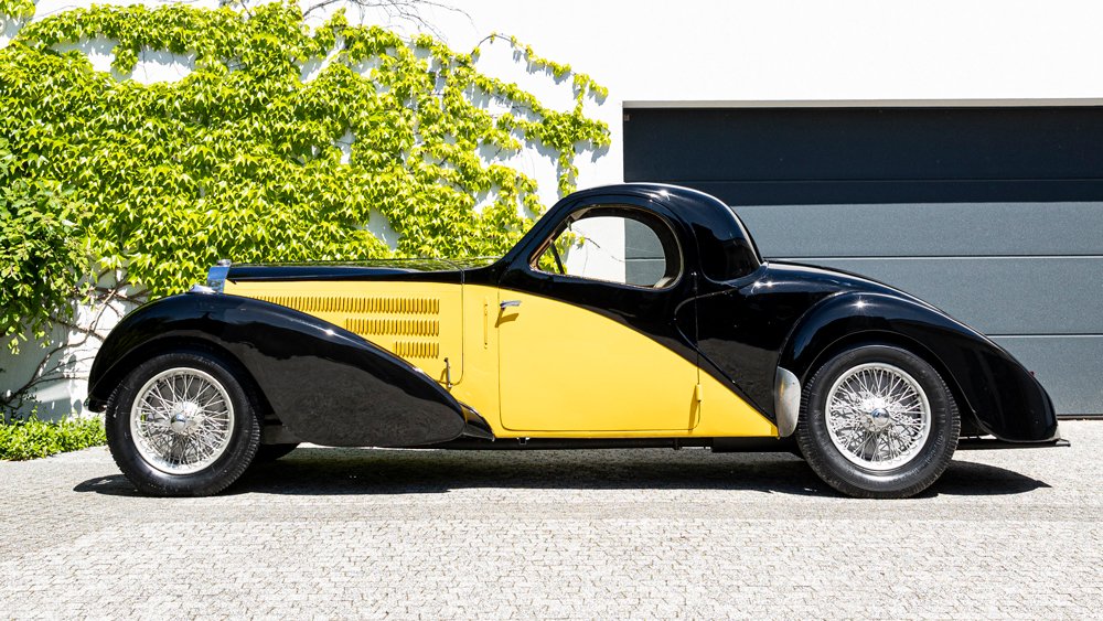 A 1938 Bugatti Type 57C Atalante.