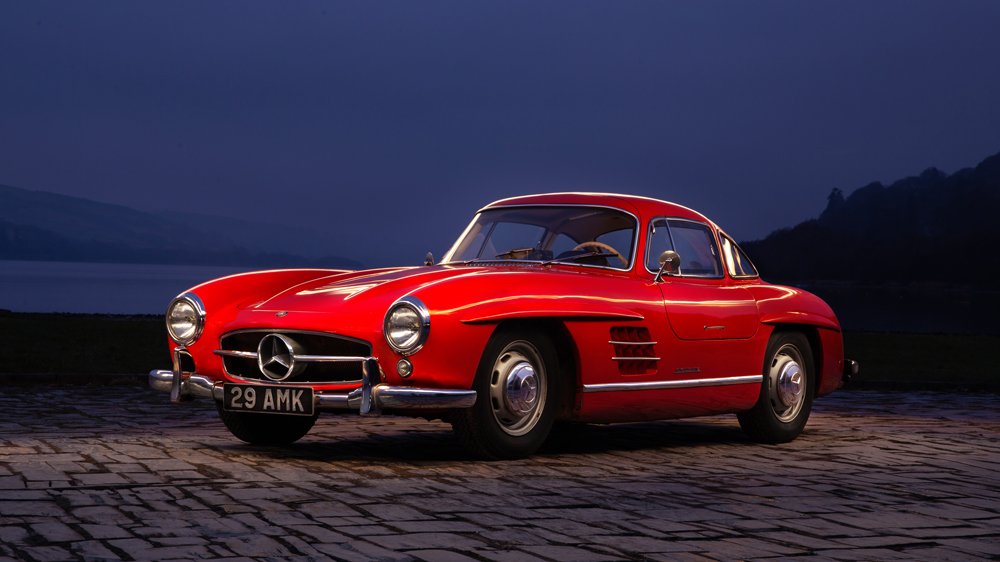 A 1956 Mercedes-Benz 300 SL Gullwing.
