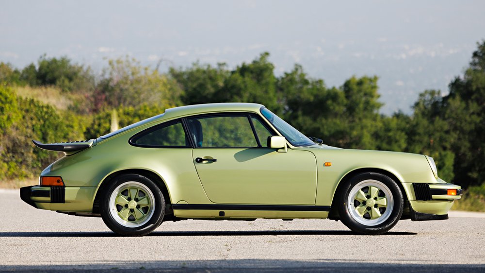 A rare 1989 Porsche 911 Carrera 3.2 Club Sport in Linden Green.