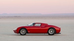 The 1964 Ferrari 250 LM by Scaglietti from the side