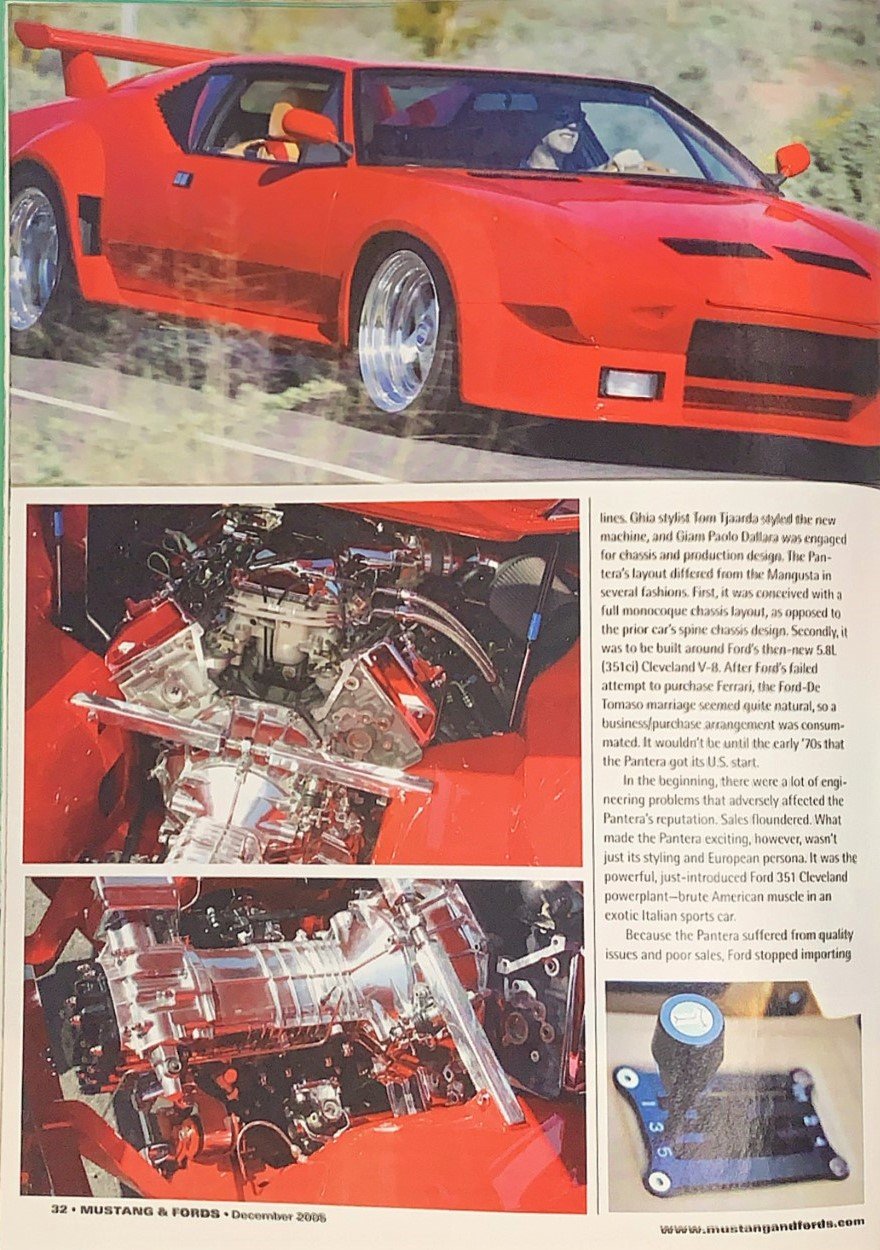 Tom's Pantera in Ford and Mustang magazine