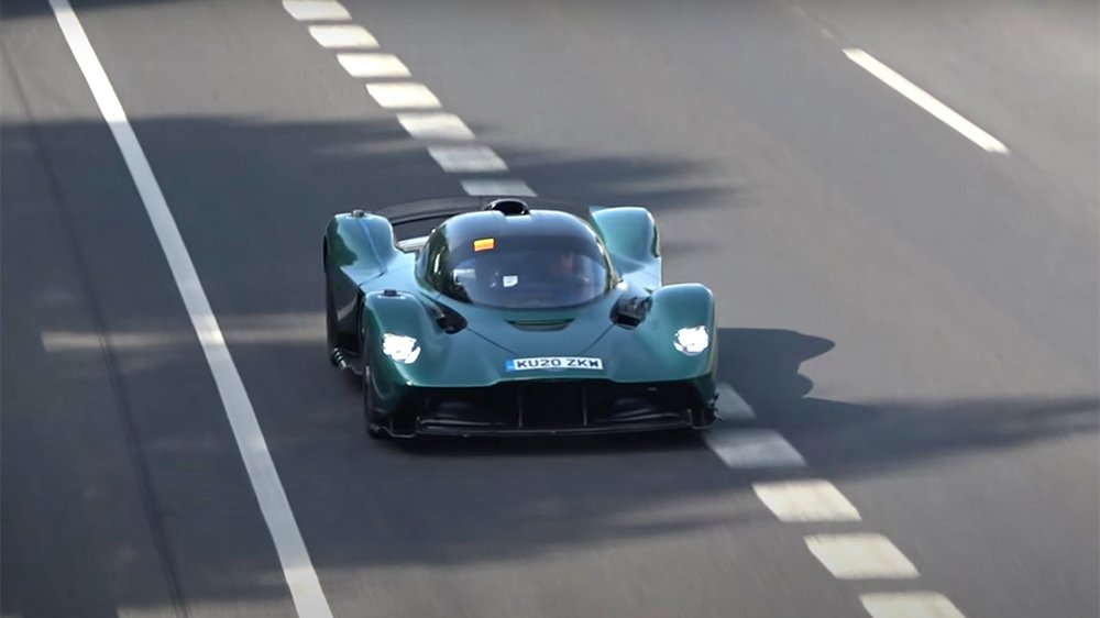 The Aston Martin Valkyrie undergoing road testing in Spain