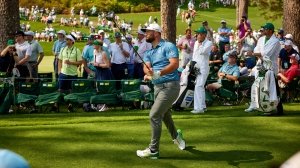 Golfer Jon Rahm during the Par 3 Tournament at The Masters on Wednesday, April 5, 2023.