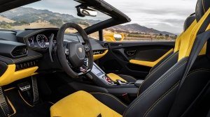 Lamborghini Huracán Evo Spyder interior.