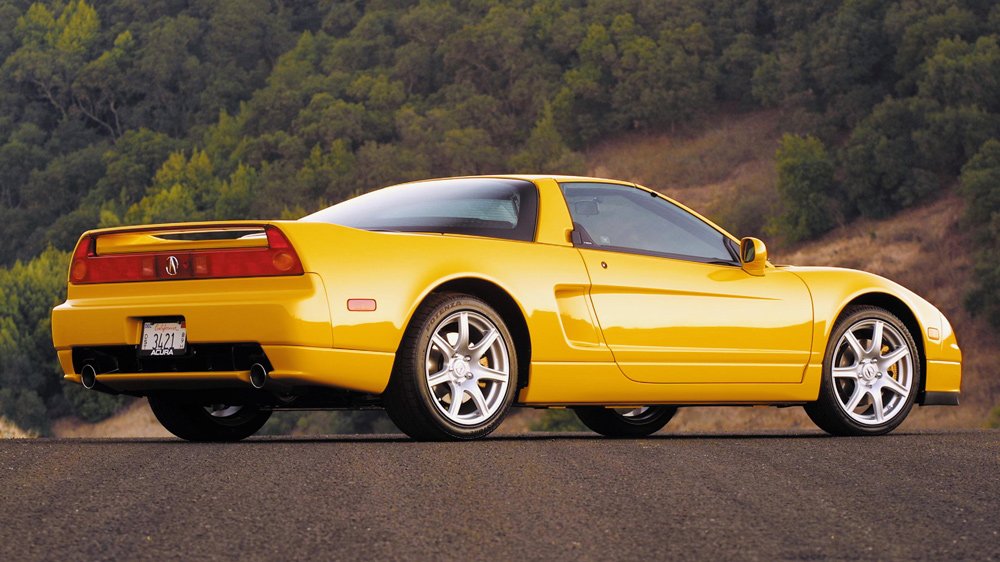 A 2005 Acura NSX sports car.